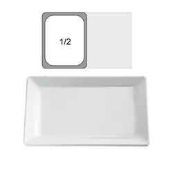 Podnos Melamín GN 1/2 biely  32,5 x 26,5